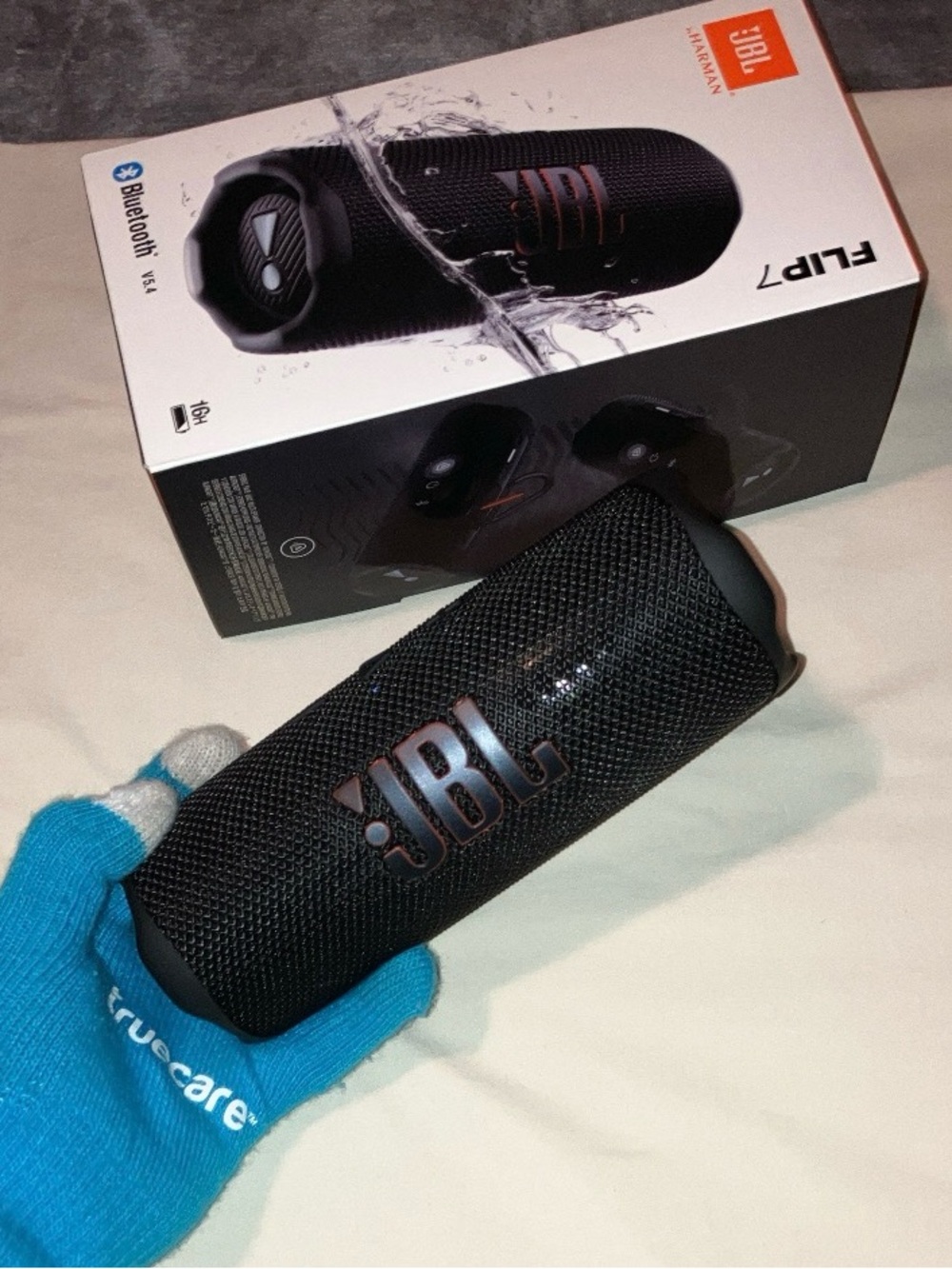 JBL Portable Bluetooth Speaker in Black with Orange Accent